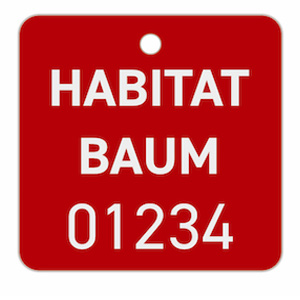 Baumplakette Rechteck 50x50 mm
