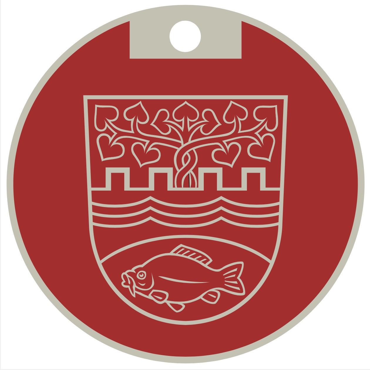 Gefaehrliche hunde Sonderplakette OrtsWappen