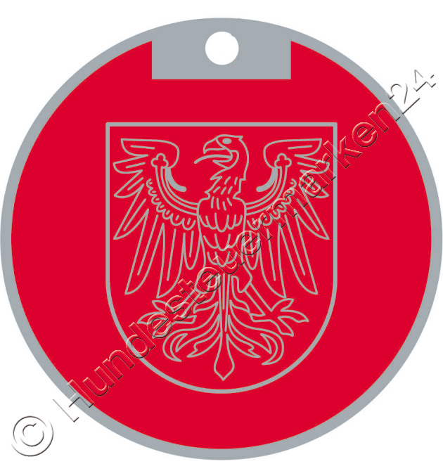 gefaehrliche hunde Sondermarke Sonderplakette rot 2